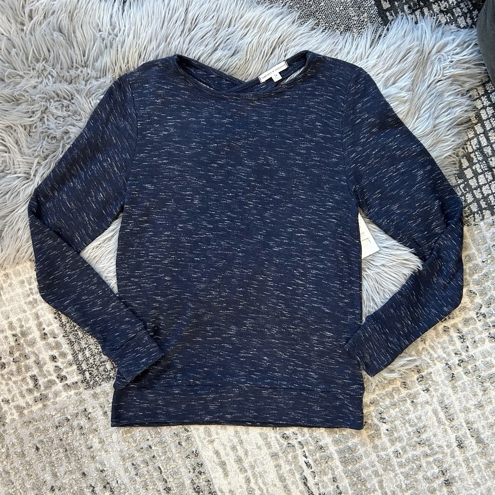 Threads 4‎ Thought Girls Long Sleeve Navy Hazelle Slub Tunic Size 14Y